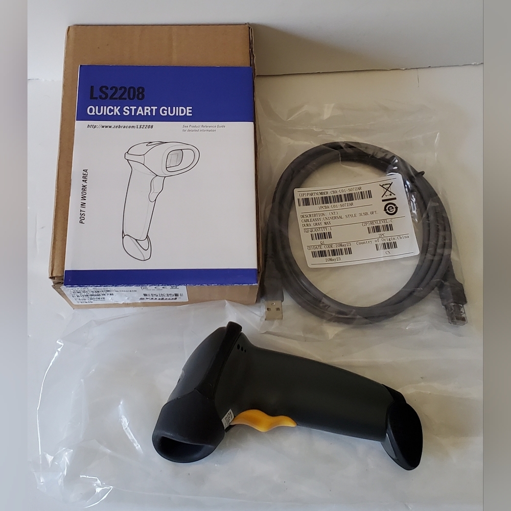 Symbol Motorola LS2208 Barcode Scanner w/USB Cable - NEW